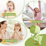 HASTHIP Digital Alarm Clock for Kids with Dinosaur Shape and Night Light Timer | 6 Alarm Music