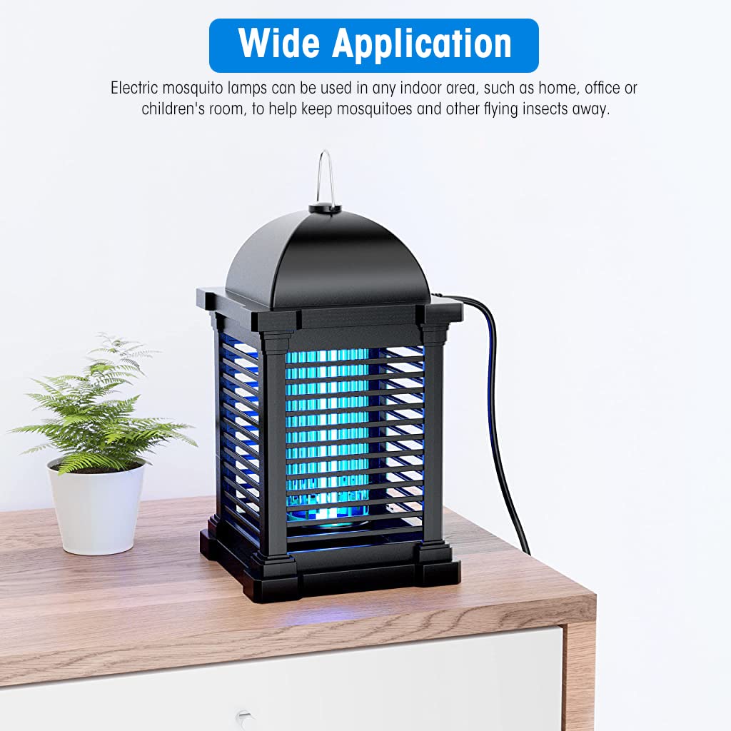 Mosquito Killer Lamp with 120cm Power Cord, 1800V 11W Insect Killer Machine, Hanging Electric Bug Zapper for Home Restaurants, Hotels & Offices, Insect Control for All Common Flies