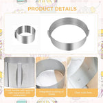 HASTHIP Cake Ring for Mousse and Dessert Baking featuring Adjustable 6 to 12 in Size | 3.14 in Deep Stainless Steel Mold