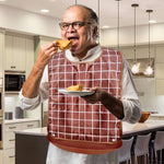 HANNEA® Adult Bibs, Waterproof Adjustable, Long Style with Leakproof Pocket Adult The Eldly Bib Adult Washable Dining Bibs for Men, Women Eating Cloth for Elderly Seniors and Disabled (Brown)