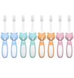 HASTHIP® Juego de 8 Cepillos de Dientes con Diseño Oso y Fundas Viaje,Cepillos Suaves Portátiles para Niños y Adultos,Higiene Bucal Familiar Cepillo Compacto para Baño Viaje