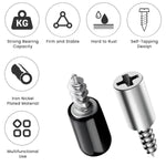 HASTHIP Shelf Support Pegs for Cabinets and Closets featuring Anti Slip Silicone Sleeve | 20pcs Black Iron Pins