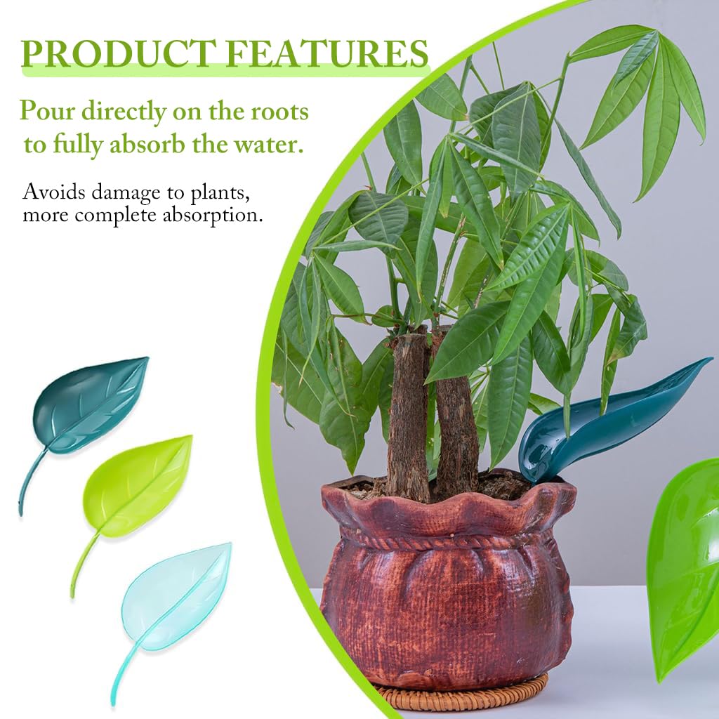 HASTHIP Small Plant Watering Tool for Indoor Pots featuring Leaf Shape Channel Funnel | 3 Pcs Set