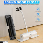 HASTHIP Automatic Door Closer for Wooden and Metal Doors with Adjustable Spring | Up to 30 kg Zinc Alloy White
