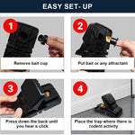 HASTHIP Mouse Traps 4 Pcs Reusable Set for Home and Kitchen with Quick Snap Catch | Strong Serrated Clip Teeth