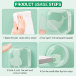 HASTHIP Door Stopper Wall Protector 6pcs for Walls and Cabinets with Self Adhesive Silicone | Transparent 4x4cm Bumper Pads