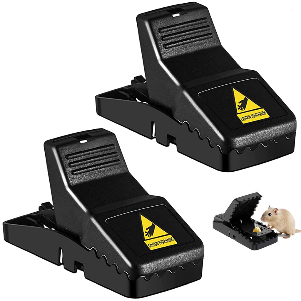 HASTHIP Rat Traps for House and Garden with Quick Trigger Mechanism | 2 Pack Reusable ABS