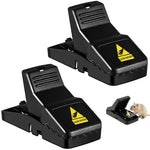 HASTHIP Rat Traps for House and Garden with Quick Trigger Mechanism | 2 Pack Reusable ABS