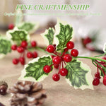 HASTHIP® Classic Christmas Tree Decoration, Christmas Decoration Holly Ornaments Strip, Holly Christmas Wreath for Christmas Decor, Christmas Tree Decoration Item for Home Xmas Wreath, Window, Door