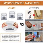 HASTHIP Chair Leg Floor Protectors 16 pcs for 1–1.5 in Legs with Felt Pad Non Slip Silicone | Floor and Noise Protection for Dining and Office Chairs