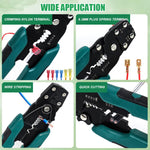 HASTHIP® 200Pcs Electrical Crimping Connectors with Wire Crimper Tool 4 Sizes Crimping Connectors Insulated Wire Terminals Crimp Terminals Universal 22-10 AWG Wire Crimper ToolElectrical Connectors