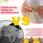 HASTHIP Crochet Rings for Tension featuring Cute Cat Ear Design 9PCS Metal Adjustable Set