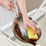 HASTHIP Silicone Sink Edge Protector for Kitchen Counter | 4x20 in Cuttable Grooved Splash Guard