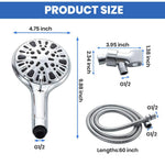 HASTHIP Hand Shower for Bathroom with 9 Spray Modes and 60 in Hose | Pressurized ABS Set