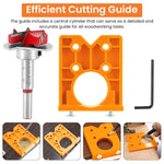 HASTHIP® 35mm Hinge Drilling Jig 35mm Concealed Drilling Tool Set Kit Jig Hinge Jig Drill 35mm Concealed Drilling Tool Set Kit Accurate Hinge Alignment Tool for Door Window Carpentry Furniture