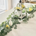 HASTHIP Eucalyptus Garland for Wedding and Home Décor featuring 6 Pack 2.4m Handmade Vines | Realistic Green Leaves