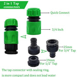 HASTHIP Hose Pipe Connector for Garden Tap with 20 pcs Set and Double Male Snap | ABS Material