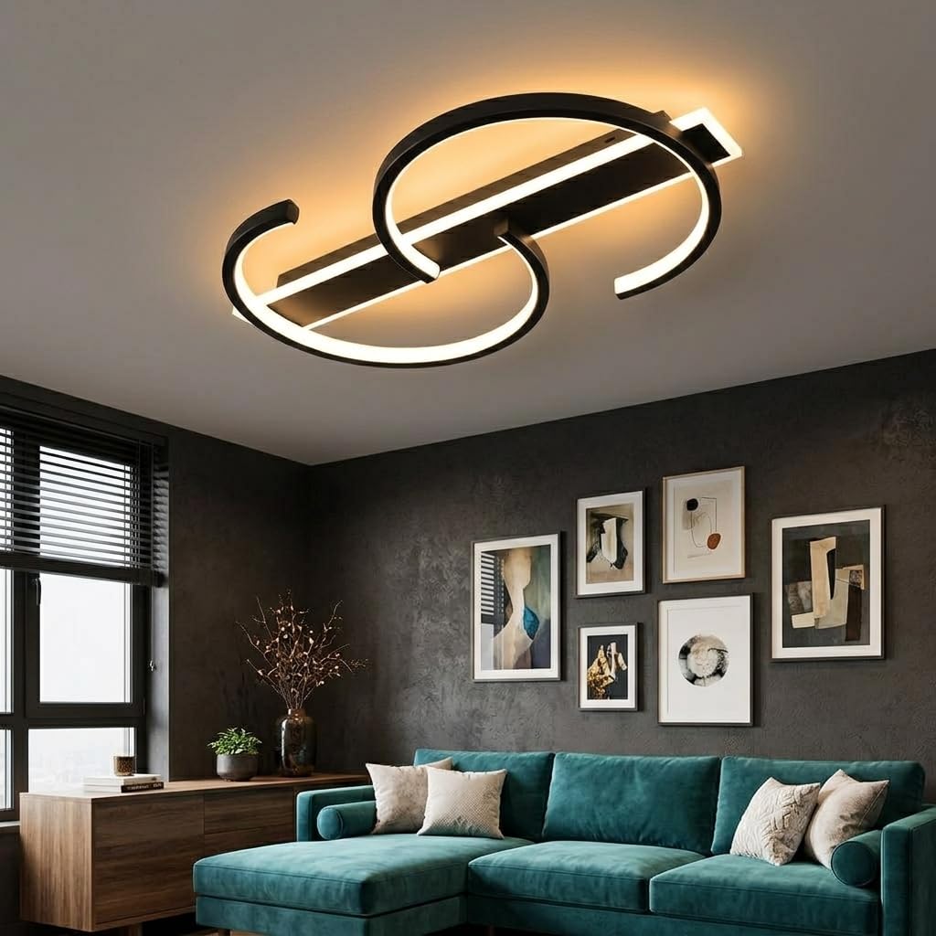 HASTHIP Modern LED Ceiling Light with Remote Control & Dimmable Design