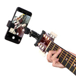 HASTHIP Guitar Phone Holder for Headstock and Desk with 360° Rotation | Strong Clamp Mount