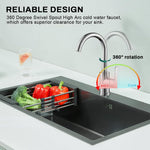 HASTHIP Mixer Faucet for Kitchen Sink and Bathroom Basin with 360° Swivel Spout | Single Handle Control