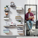 HASTHIP Invisible Wall Book Shelf for Stylish Storage with Screw Mounted Design | 2Pcs Black Metal