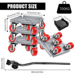 HASTHIP Furniture Lifter for Moving Heavy Furniture with 700kg Capacity and 5 Wheel Design | Carbon Steel Dolly Set