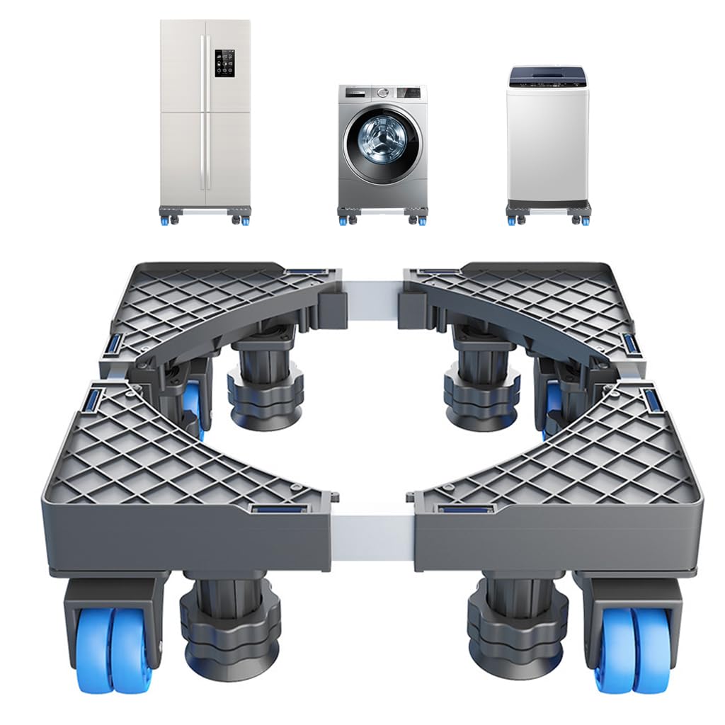 HASTHIP® Stand for Washing Machine Universal 16-25 inches 4-Wheel Extendable Moving