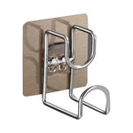 HASTHIP® 2Pcs Wash Basin Hooks, Adhesive Washbasin, Wall Mounted Washbasin Hanger, Metal Robe and Towel Hook, Multifunctional Basin Hanger Siding Hook for Kitchen Bathroom Toilet