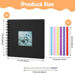 HASTHIP Scrapbook Baby Album for DIY Memory Keeping with Spiral Binder and 6.9 Inch Pages | Gift Set for New Parents