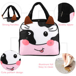 HASTHIP Lunch Bag for School and Picnic with Insulated Liner 21x12x18cm | Cartoon Fabric Design