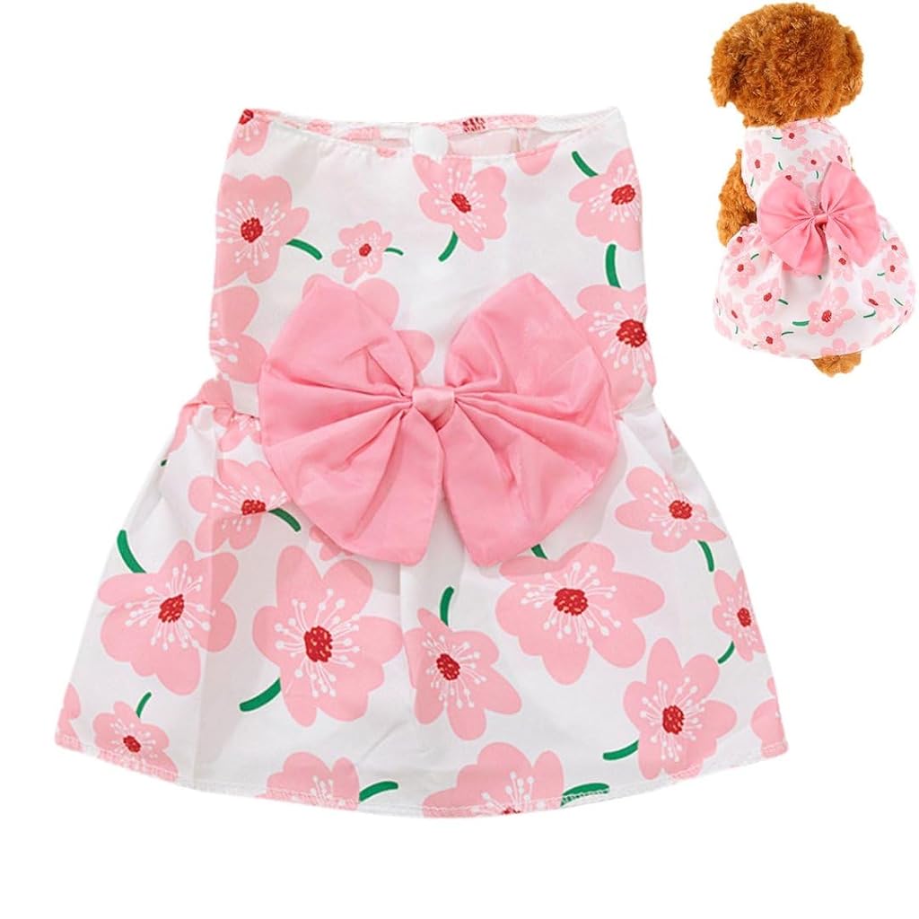 HASTHIP® Dog Dress,1PC Dog Dresses with Cute Bowknot,Summer Dogs
