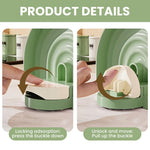 HASTHIP Spoon Rest Pot Lid Holder for Kitchen with Detachable Grooved Drain Tray 21x13.5x11cm