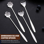 HASTHIP Coffee Spoon Set for Kitchen and Desserts featuring 8pcs 18cm Silver Stainless Steel Design