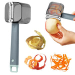 HASTHIP Kitchen Peeler for Fruits and Vegetables with Peel Collection Bin and Ergonomic Handle