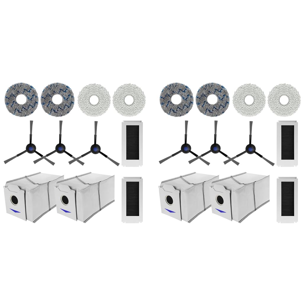 HASTHIP Replacement Accessories for Ecovacs Deebot N30 Pro Omni with 22 pcs Set | Includes Side Brushes Dust Bags Filters and Mop Cloths