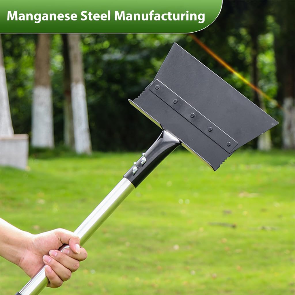 HASTHIP Garden Cleaning Shovel for Weed Removal featuring Ergonomic Handle and 120CM Steel Blade