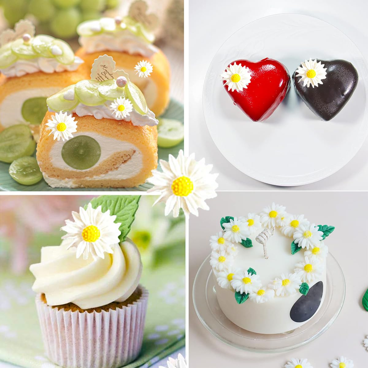 HASTHIP Flower Fondant Molds for Cake and Resin Crafts featuring 13 Floral Cavities | Food Grade Silicone