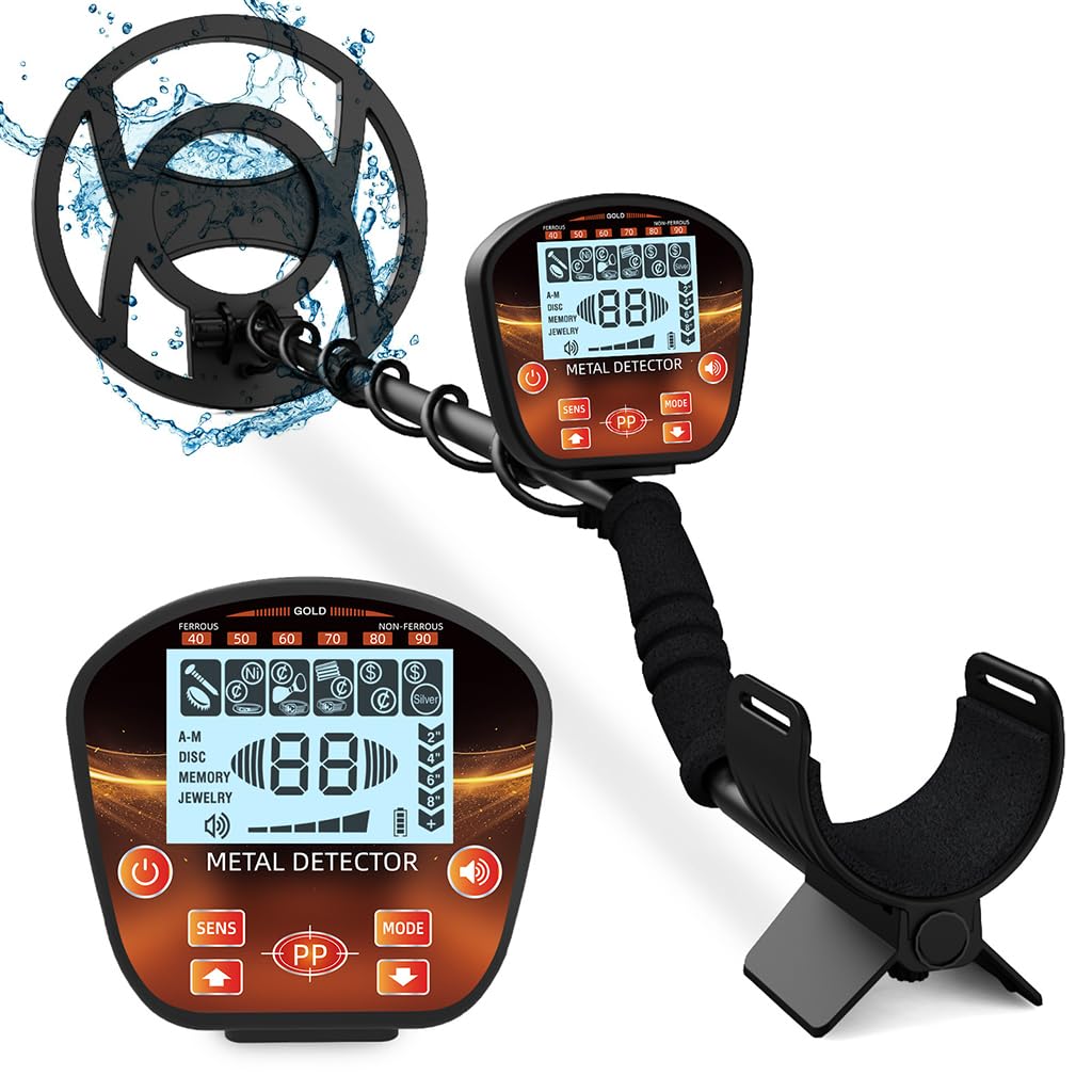 HASTHIP® Metal Detector Outdoor Metal Detector LCD Metal Detector Professional Highly Sensitive Metal Detector Retractable Industrial Metal Detector for Golden, Copper,Aluminio, Lead, Zinc and More