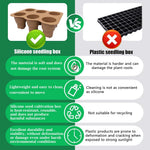 HASTHIP Silicone Seedling Germination Tray for Home Gardening with 6 Cells and Ventilation Holes