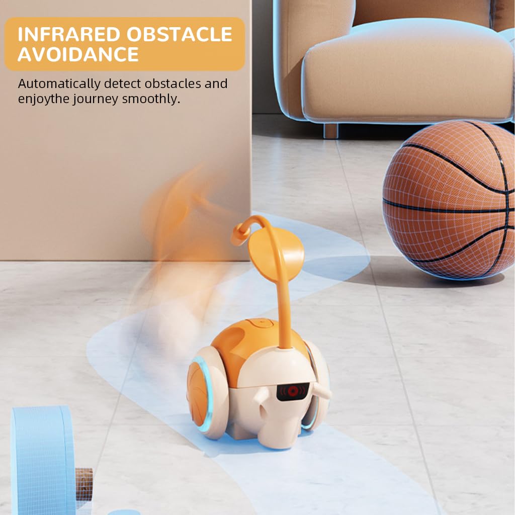 HASTHIP® Cat Toy, Smart Obstacle Avoidance Interactive Cat for Indoor Cat, 2-