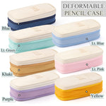 HASTHIP Pencil Case with Double Zipper and Multiple Compartments for College Students | 2PCS Canvas Pouch