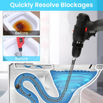 HASTHIP Drain Pipe Cleaner for Power Drill with 8.2 ft Metal Wire and Universal Hex Shank