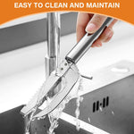 HASTHIP Fish Scale Remover for Kitchen with Dual Serrated Edge and Ergonomic Stainless Steel Handle | 2 in 1 Scaler and Cutter