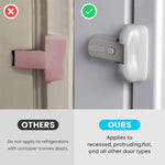 HASTHIP® Fridge Locks Child Proof Baby Proofing Products Easy Cabinet Door Lock Baby Safety Products Refrigerator Single Door Self-Adhesive Fridge Lock Kitchen Accessories Items