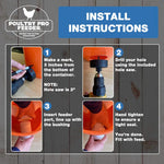 HASTHIP Chicken Feeder Kit for Poultry with 4 Ports and Automatic Waterer Cups | Food Grade DIY System