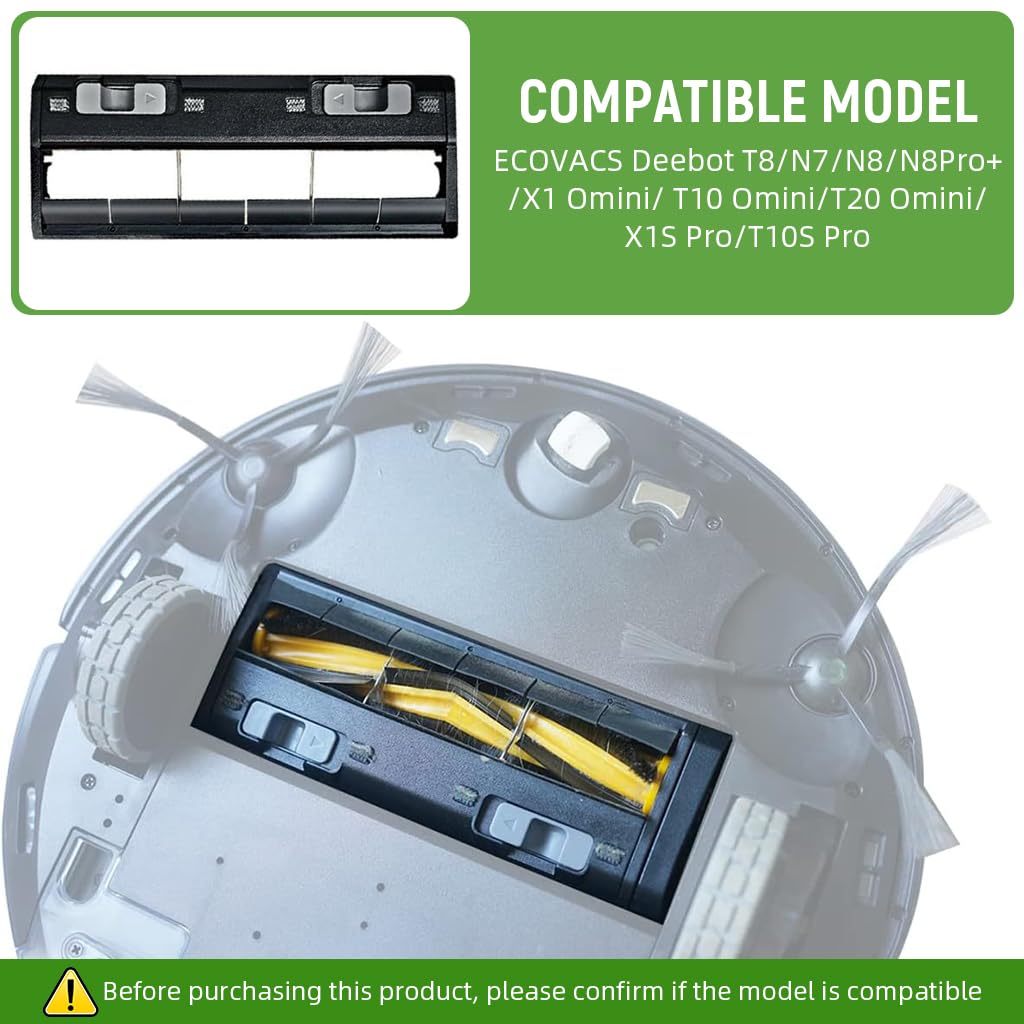 HASTHIP Main Brush Hood Replacement for ECOVACS Deebot T8 N8 X1 T10 | Easy Snap Fit Cover