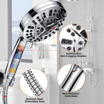 HASTHIP Handheld Shower Head for Bathroom with 10 Water Outlet Modes and 1.5 m Hose | Adjustable Spray for Home Use