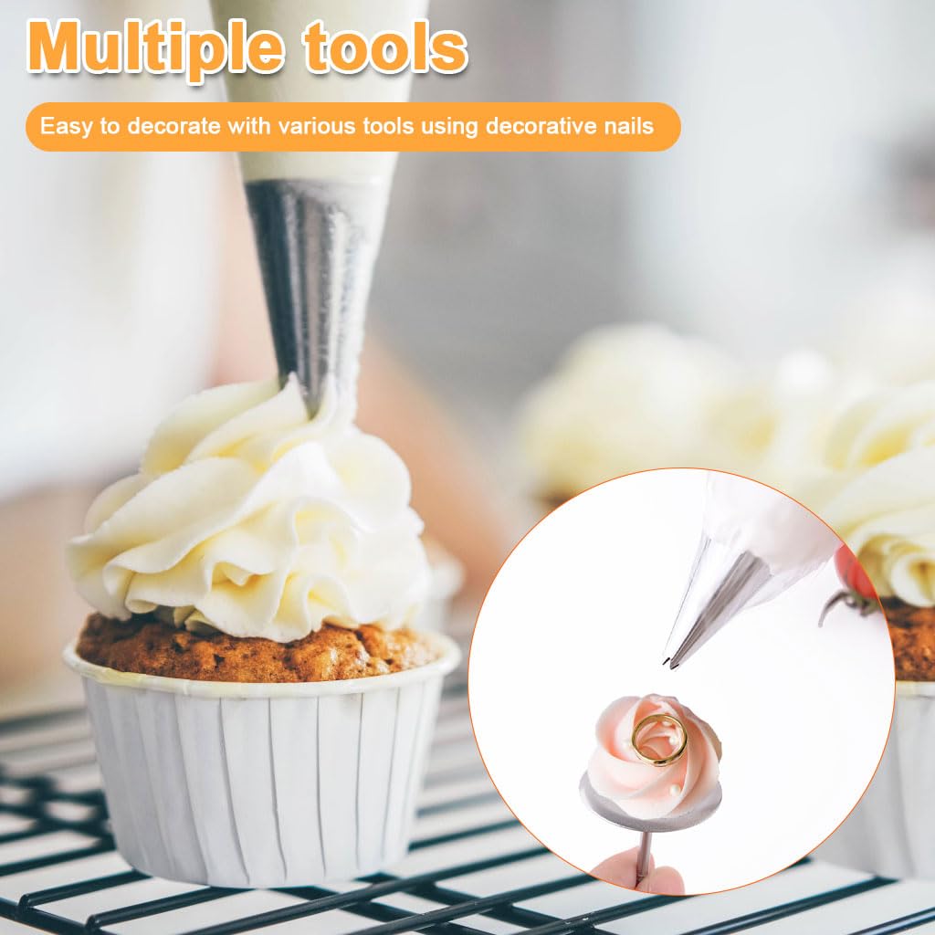 HASTHIP Cake Decorating Set for Creative Baking with 29 Pieces and Standard Coupler | Food Grade Stainless Steel Tips in Storage Box