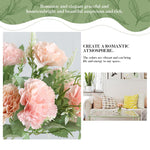 2Pcs Carnation Artificial Flowers for Vase Decoration Home Decor Items Plastic Flowers Decoration Fake Flowers for Home, Living Room, Festival, Party, Wedding Decor, DIY, No Vase or Basket