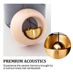 HASTHIP Door Bell for Home and Office with Adhesive Backing and Beech Wood Brass Chime